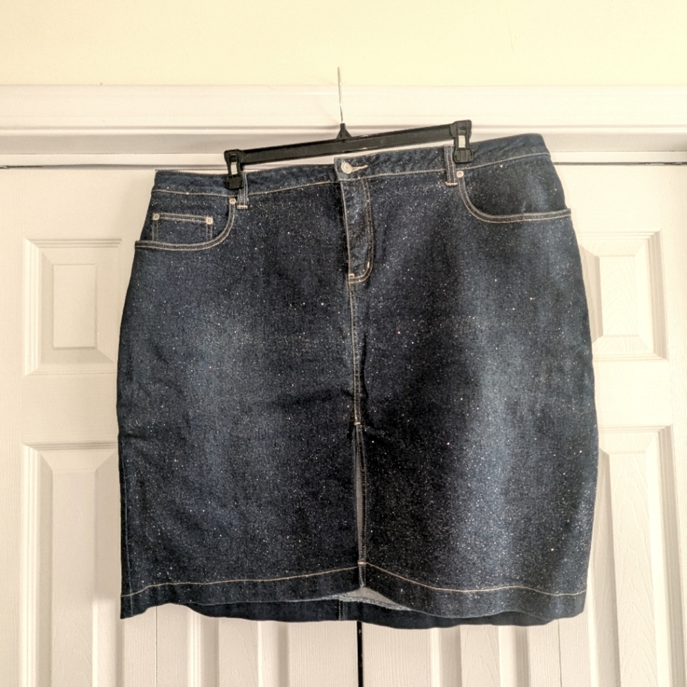 Venezia Sparkling Denim Skirt
